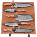 Premium Handmade Forged Damascus Steel Chef Knife Set