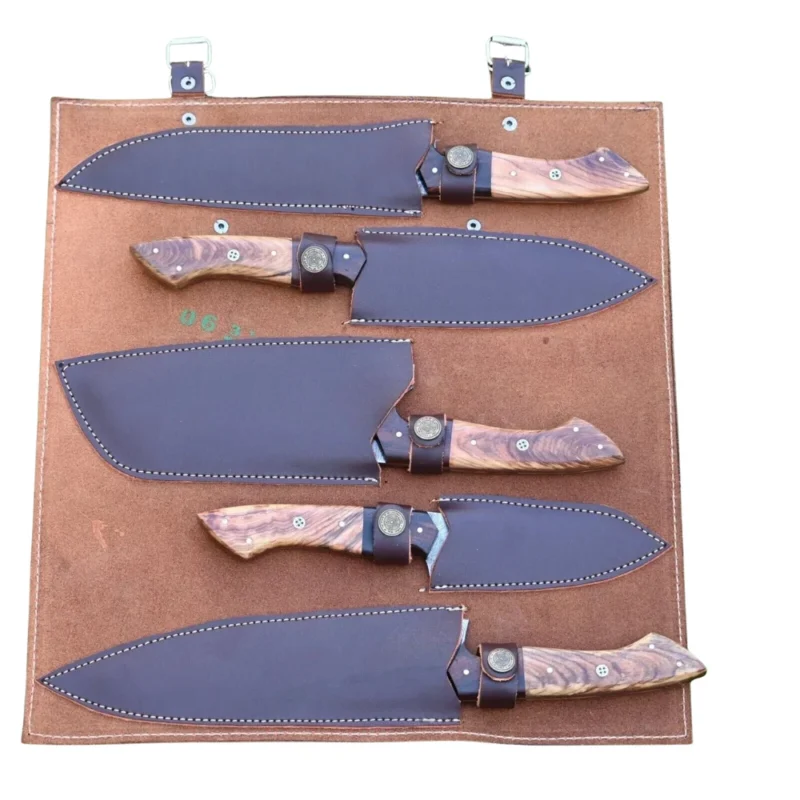 Premium Handmade Forged Damascus Steel Chef Knife Set
