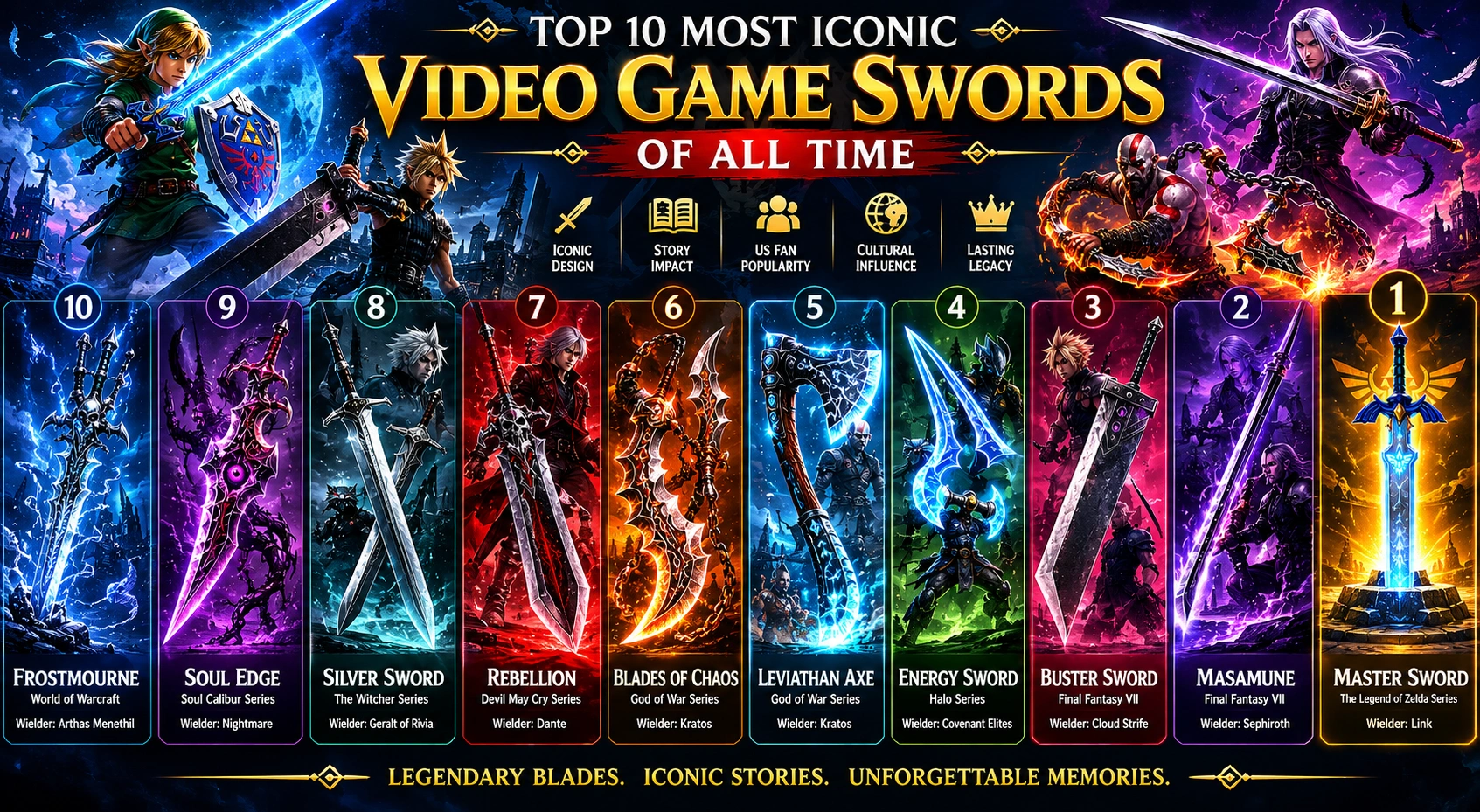 Top 10 Most Iconic Video Game Swords of All Time, Ranked