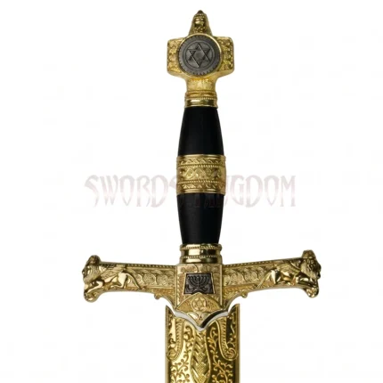 King Solomon medieval short sword featuring a scabbard
