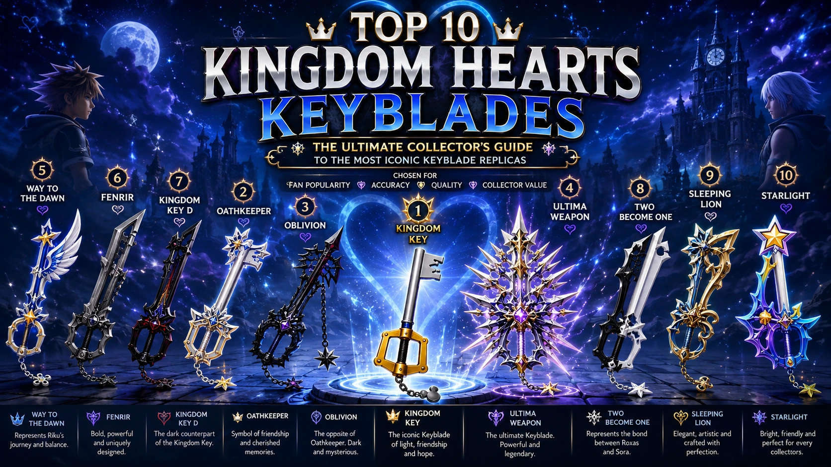 How We Chose the Top 10 Keyblades