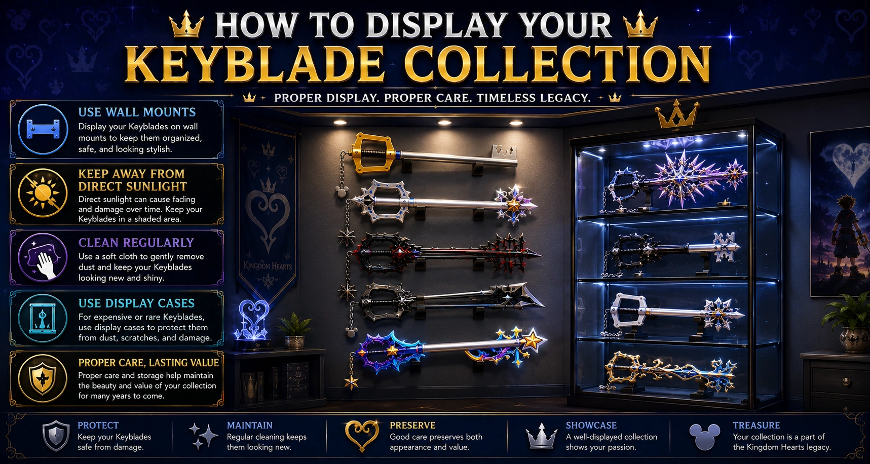 How to Display Your Keyblade Collection