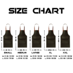 Blacksmith Crazy Horse Leather Aprons Size Chart