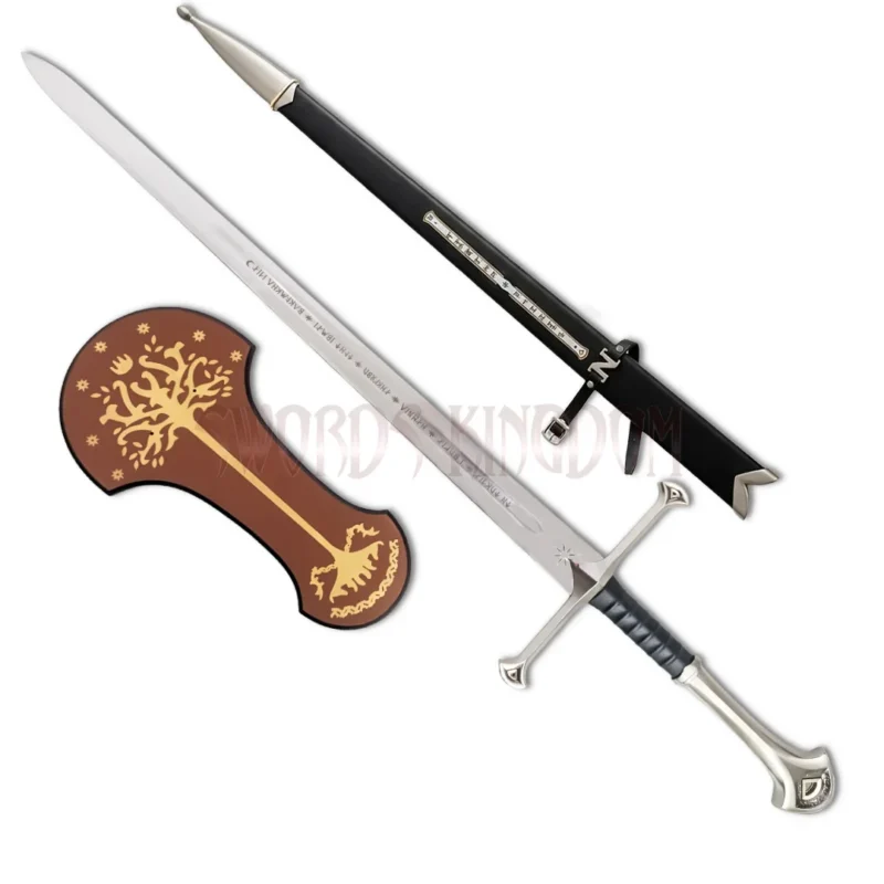Anduril Sword of Aragorn With Scabbard and Wall Plaque