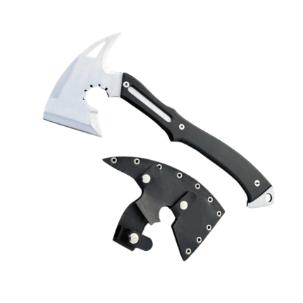 Leon Kennedy Upgraded Axe Replica with Leather Sheath - Stainless Steel Axe
