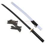 Black and white Samurai Katana replica with matching scabbard