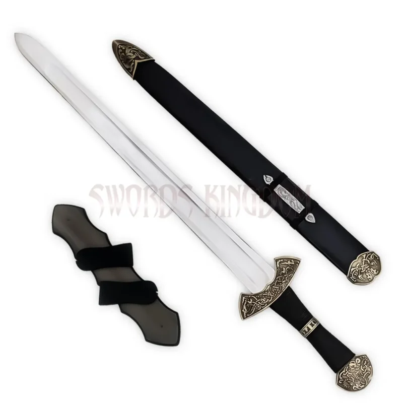 Viking Norse Sword Replica with Black Scabbard