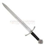 Medieval-inspired Knight’s Oath Templar Sword with a traditional design and stainless steel finish.