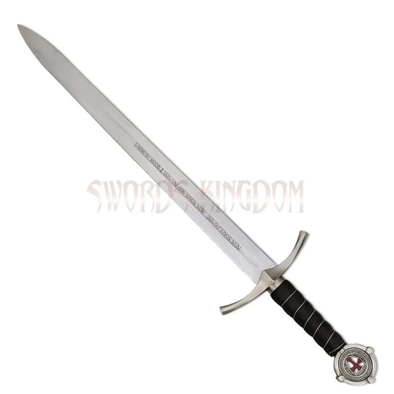 Medieval-inspired Knight’s Oath Templar Sword with a traditional design and stainless steel finish.