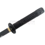 Full-length black Samurai Katana replica with black scabbard