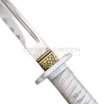 High Carbon Steel Katana with White Saya Design