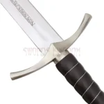 Close-up of the polished blade on the Knight’s Oath Templar Sword Replica.